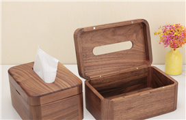Wooden Facial Tissue Box